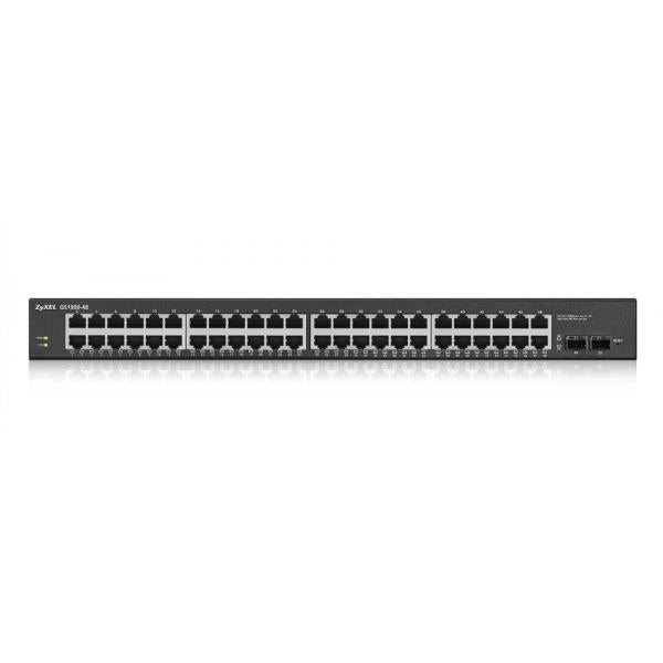 Zyxel GS1900-48 - Switch - intelligente - 48 x 10/100/1000 + 2 x Gigabit SFP - desktop, montabile su rack, montaggio a parete - Disponibile in 3-4 giorni lavorativi