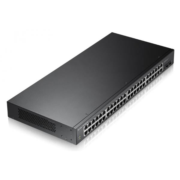 Zyxel GS1900-48 - Switch - intelligente - 48 x 10/100/1000 + 2 x Gigabit SFP - desktop, montabile su rack, montaggio a parete - Disponibile in 3-4 giorni lavorativi