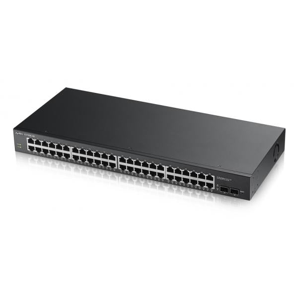 Zyxel GS1900-48 - Switch - intelligente - 48 x 10/100/1000 + 2 x Gigabit SFP - desktop, montabile su rack, montaggio a parete - Disponibile in 3-4 giorni lavorativi