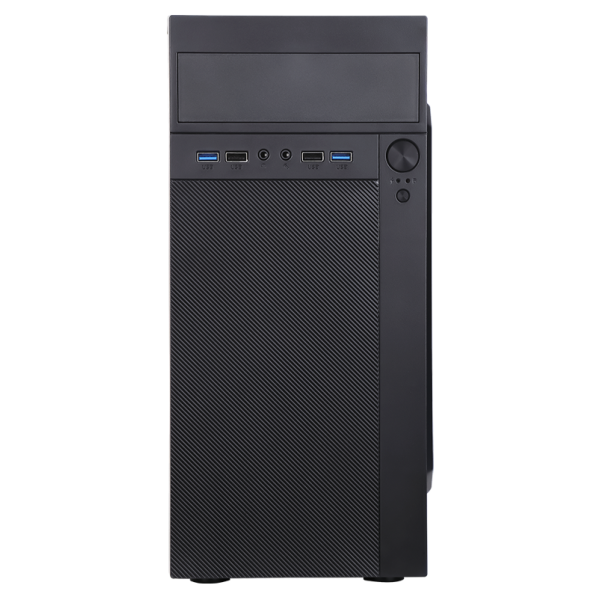 Case THEON - Mini Tower- mATX- PSU 500W- 2xUSB3- Full Black - Disponibile in 3-4 giorni lavorativi