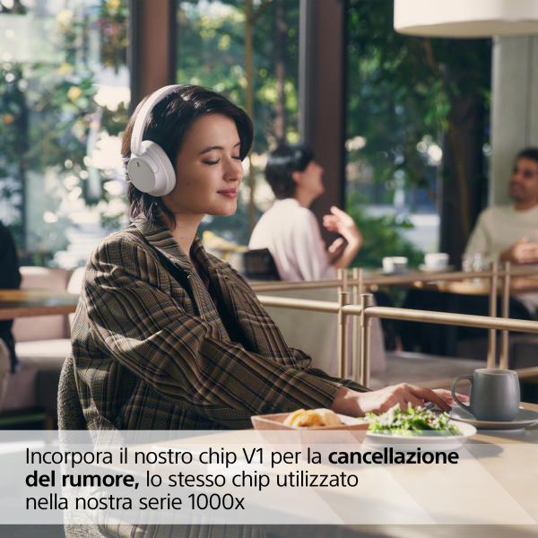 Sony WH-CH720N Cuffie Bluetooth wireless con cancellazione del rumore - Durata della batteria fino a 35 ore e ricarica rapida - Bianco - Disponibile in 6-7 giorni lavorativi