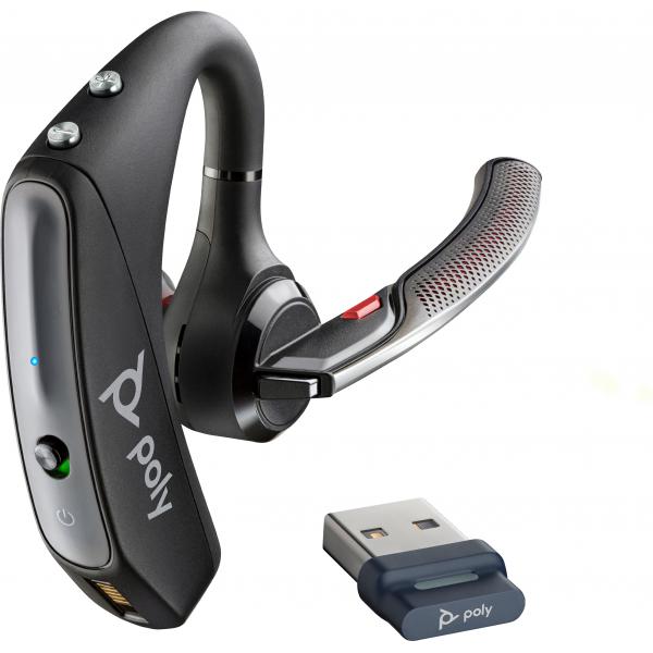 POLY Voyager 5200 UC Auricolare Wireless A clip Ufficio Micro-USB Bluetooth Nero - Disponibile in 6-7 giorni lavorativi