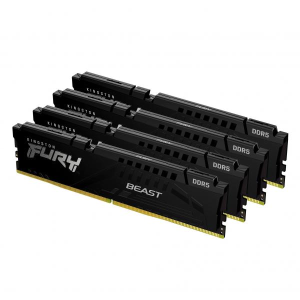 Kingston Technology FURY Beast Black XMP memoria 128 GB 4 x 32 GB DDR5 5200 MHz - Disponibile in 6-7 giorni lavorativi