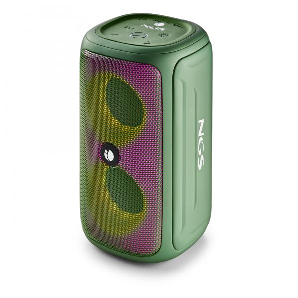 NGS Speaker Roller Beast IPX5 USB/TF/AUX-IN/BT 32W Verde - Disponibile in 2-3 giorni lavorativi