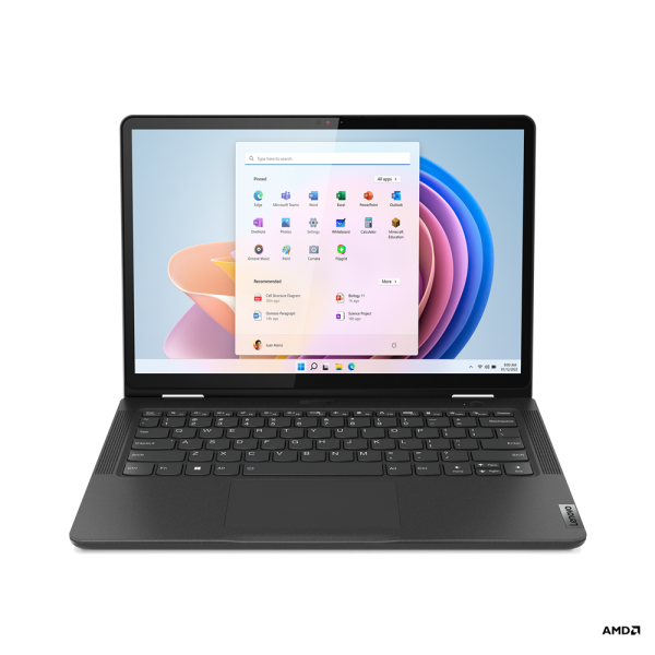 Lenovo 13w Yoga Ibrido (2 in 1) 33,8 cm (13.3") Touch screen WUXGA AMD Ryzen 5 7530U 16 GB DDR4-SDRAM 512 GB SSD Wi-Fi 6 (802.11ax) Windows 11 Pro Nero - Disponibile in 6-7 giorni lavorativi