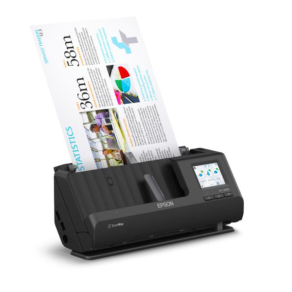 Epson ES-C380W Scanner con ADF + alimentatore di fogli 600 x 600 DPI A4 Nero - Disponibile in 6-7 giorni lavorativi