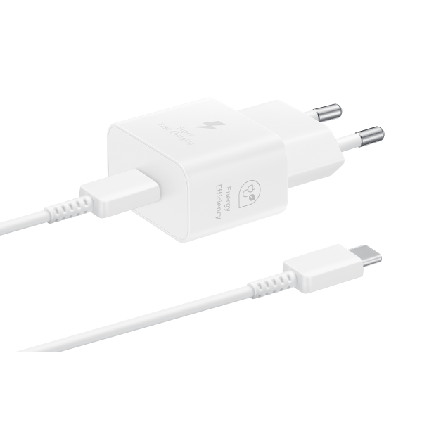 Samsung Caricatore 25W EP-T2510XWE FC USB-C +Cavo1m White - Disponibile in 2-3 giorni lavorativi