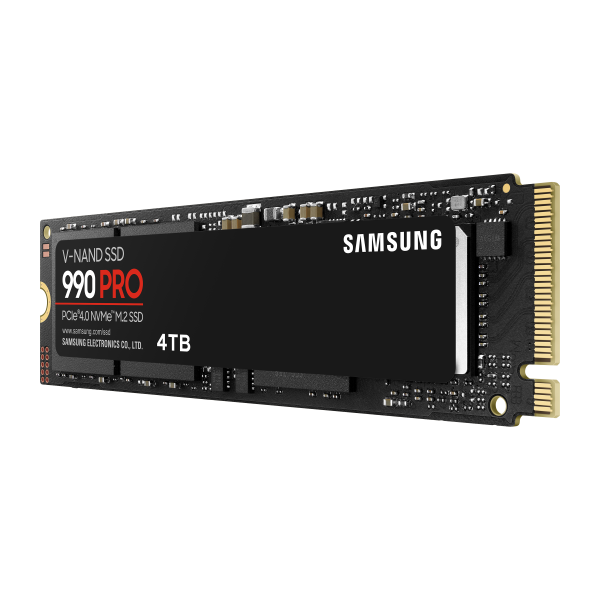 Samsung 990 PRO MZ-V9P4T0BW - SSD - crittografato - 4 TB - interno - M.2 2280 - PCIe 4.0 x4 (NVMe) - 256 bit AES - TCG Opal Encryption - Disponibile in 3-4 giorni lavorativi