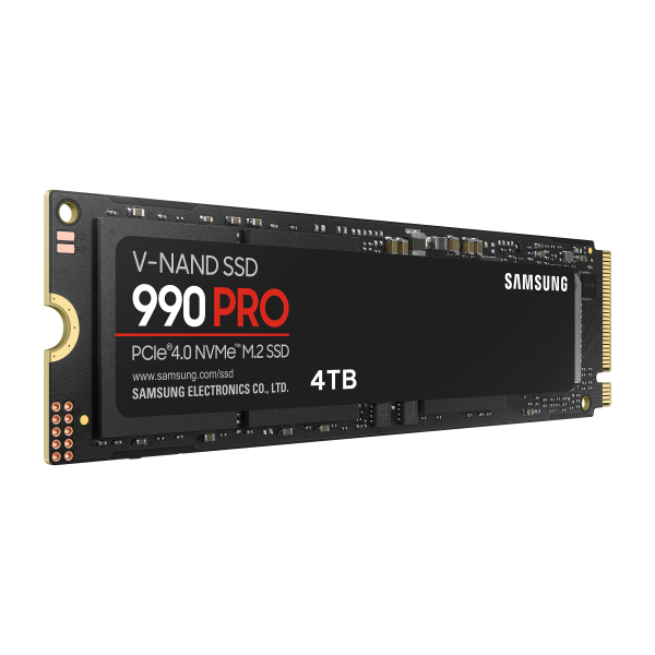 Samsung 990 PRO MZ-V9P4T0BW - SSD - crittografato - 4 TB - interno - M.2 2280 - PCIe 4.0 x4 (NVMe) - 256 bit AES - TCG Opal Encryption - Disponibile in 3-4 giorni lavorativi