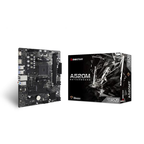 MB BIOSTAR AMD A520MT 6.0 A520 AM4 2DDR4 HDMI+DP PCIE, 4*SATA,M.2 mATX - Disponibile in 3-4 giorni lavorativi