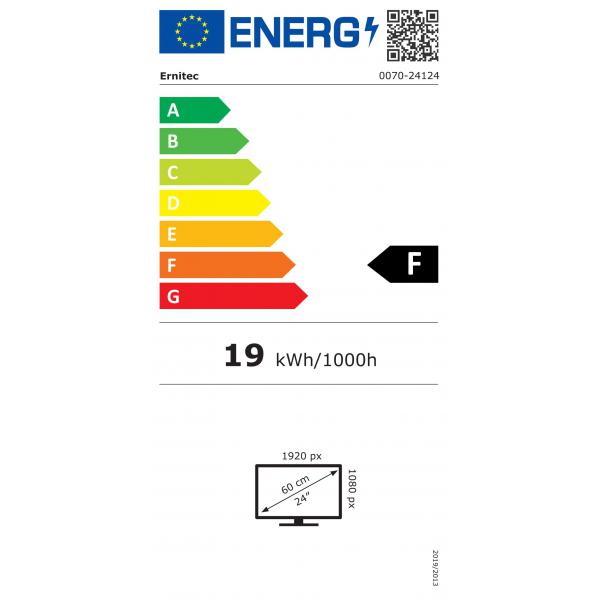 Ernitec 0070-24124-POE LED display 61 cm (24") 1920 x 1080 Pixel Full HD Nero - Disponibile in 6-7 giorni lavorativi
