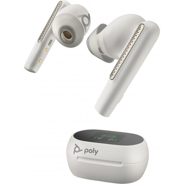 POLY Voyager Free 60/60+ Microsoft Teams Certified White Earbuds (2 Pieces) - Disponibile in 6-7 giorni lavorativi