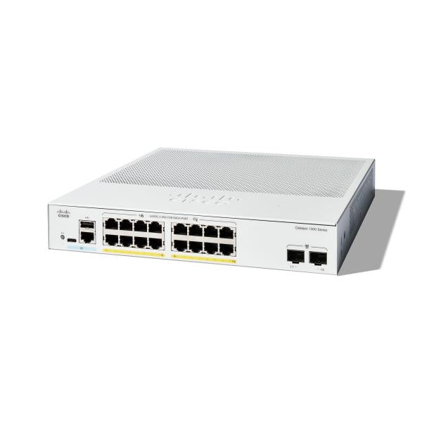 Cisco C1300-16FP-2G switch di rete Gestito L2/L3 Gigabit Ethernet (10/100/1000) Bianco - Disponibile in 6-7 giorni lavorativi