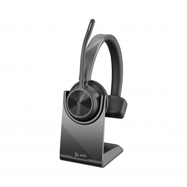 POLY Voyager 4310-M UC Auricolare Wireless A Padiglione Ufficio USB tipo A Bluetooth Base di ricarica Nero - Disponibile in 6-7 giorni lavorativi