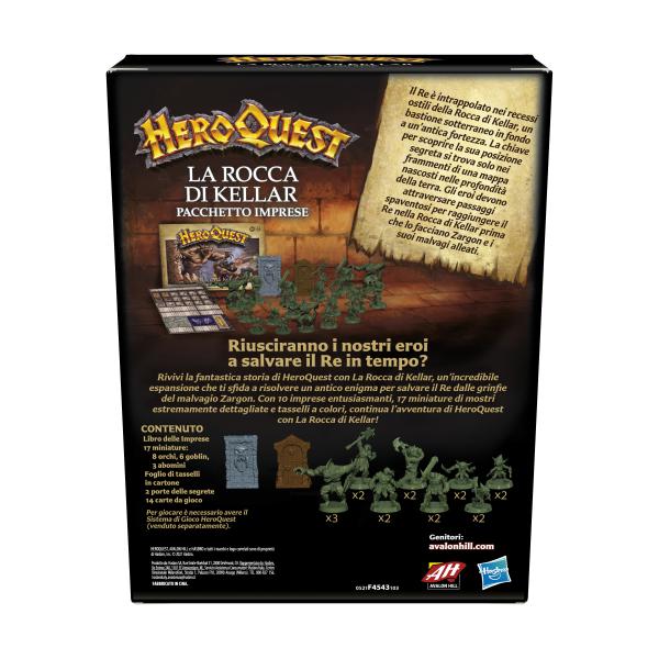 Gioco da tavolo HASBRO HEROQUEST - ESPANSIONE LA ROCCA DI KELLAR (edizione italiana) - Disponibile in 2/3 giorni lavorativi