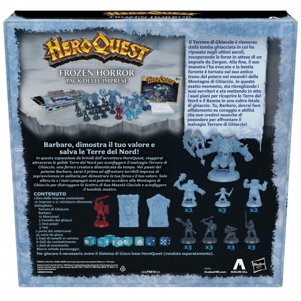 Gioco da tavolo HASBRO HEROQUEST - ESPANSIONE FROZEN HORROR (edizione italiana) - Disponibile in 2/3 giorni lavorativi