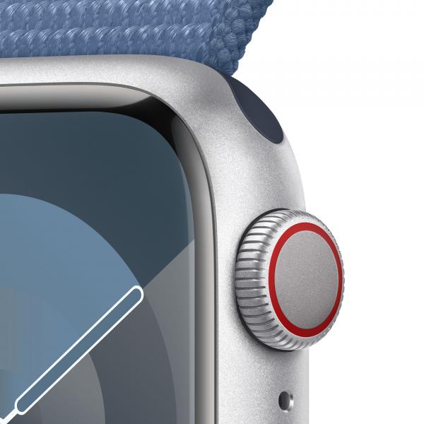 Apple Watch Serie9 Cell 41mm Aluminium Silver Sport Light Winter Blue MRHX3QL/A - Disponibile in 2-3 giorni lavorativi Apple