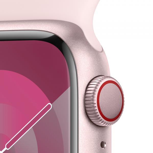 Apple Watch Serie9 Cell 41mm Aluminium Pink Sport Band Light Pink S/M MRHY3QL/A - Disponibile in 2-3 giorni lavorativi Apple