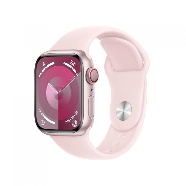Apple Watch Serie9 Cell 41mm Aluminium Pink Sport Band Light Pink S/M MRHY3QL/A - Disponibile in 2-3 giorni lavorativi Apple