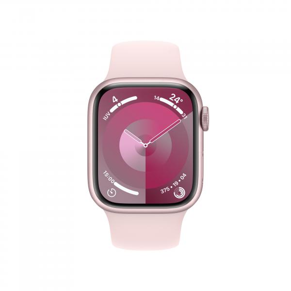 Apple Watch Serie9 Cell 41mm Aluminium Pink Sport Band Light Pink M/L MRJ03QL/A - Disponibile in 2-3 giorni lavorativi Apple