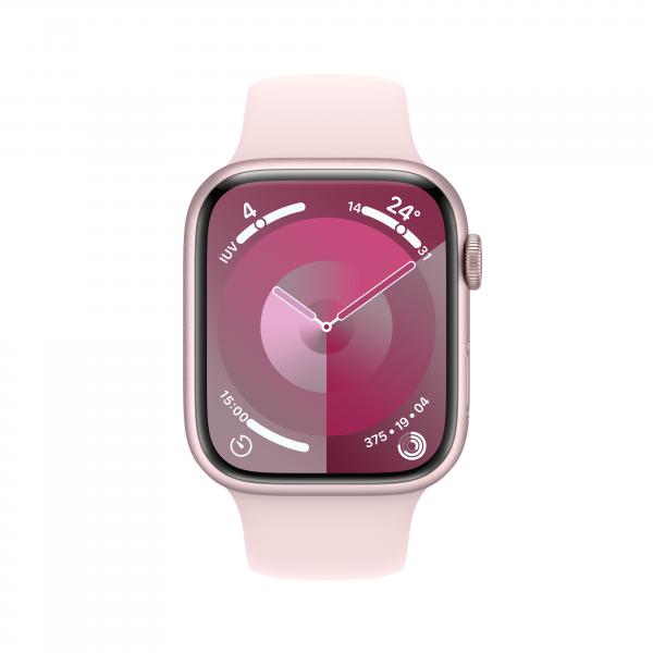 Apple Watch Serie9 Cell 45mm Aluminium Pink Sport Band Light Pink S/M MRMK3QL/A - Disponibile in 2-3 giorni lavorativi Apple