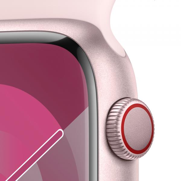 Apple Watch Serie9 Cell 45mm Aluminium Pink Sport Band Light Pink M/L MRML3QL/A - Disponibile in 2-3 giorni lavorativi Apple