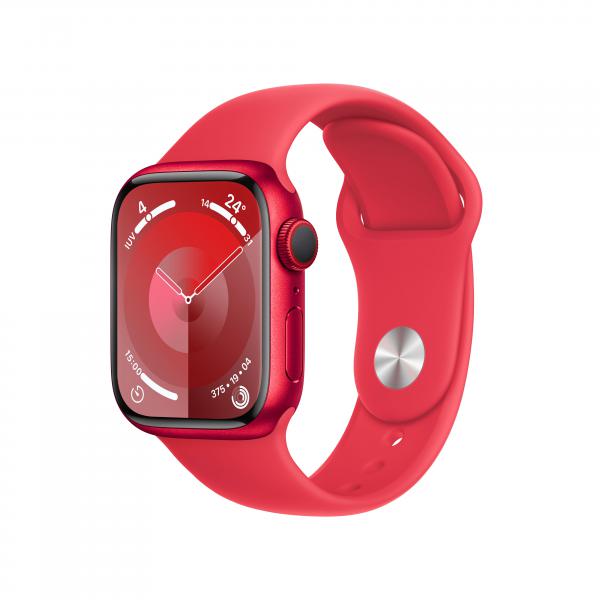 Apple Watch Serie9 Cell 41mm Aluminium (PRODUCT)Red Sport Band (PRODUCT)Red S/M MRY63QL/A - Disponibile in 2-3 giorni lavorativi