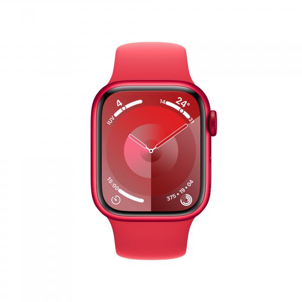 Apple Watch Serie9 Cell 41mm Aluminium (PRODUCT)Red Sport Band (PRODUCT)Red M/L MRY83QL/A - Disponibile in 2-3 giorni lavorativi