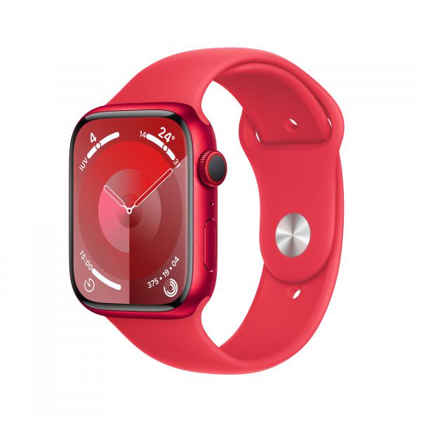 Apple Watch Serie9 Cell 45mm Aluminium (PRODUCT)Red Sport Band (PRODUCT)Red S/M MRYE3QL/A - Disponibile in 2-3 giorni lavorativi Apple