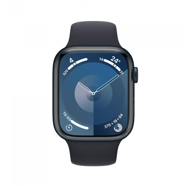 Apple Watch Series 9 45 mm Digitale 396 x 484 Pixel Touch screen 4G Nero Wi-Fi GPS (satellitare) - Disponibile in 6-7 giorni lavorativi