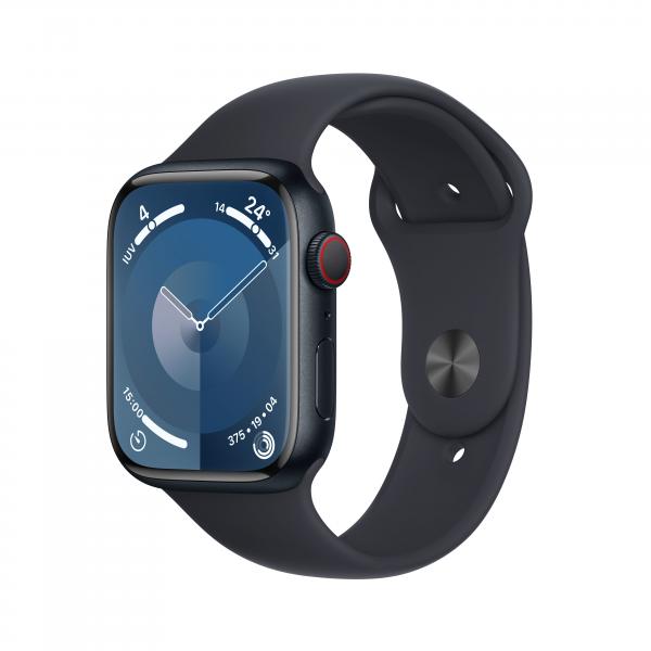 Apple Watch Series 9 45 mm Digitale 396 x 484 Pixel Touch screen 4G Nero Wi-Fi GPS (satellitare) - Disponibile in 6-7 giorni lavorativi