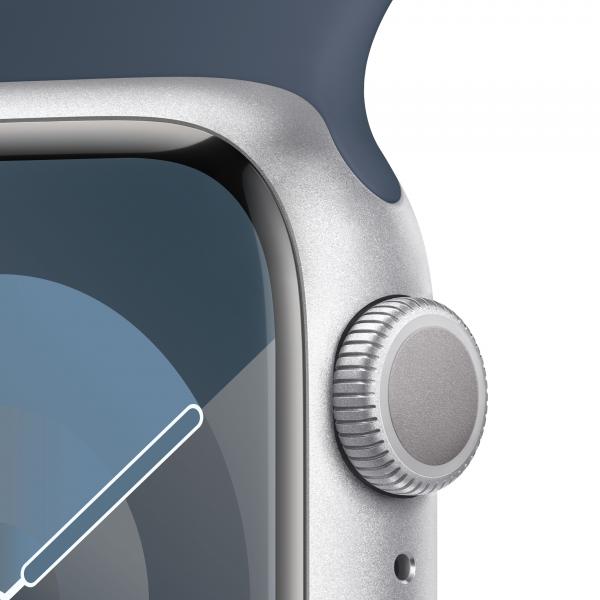 Apple Watch Series 9 41 mm Digitale 352 x 430 Pixel Touch screen Argento Wi-Fi GPS (satellitare) - Disponibile in 6-7 giorni lavorativi