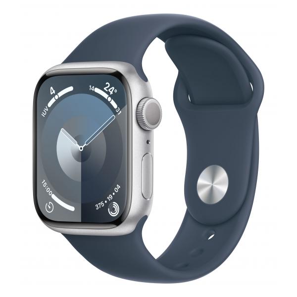 Apple Watch Series 9 41 mm Digitale 352 x 430 Pixel Touch screen Argento Wi-Fi GPS (satellitare) - Disponibile in 6-7 giorni lavorativi