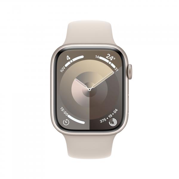 Apple Watch Series 9 45 mm Digitale 396 x 484 Pixel Touch screen Beige Wi-Fi GPS (satellitare) - Disponibile in 6-7 giorni lavorativi
