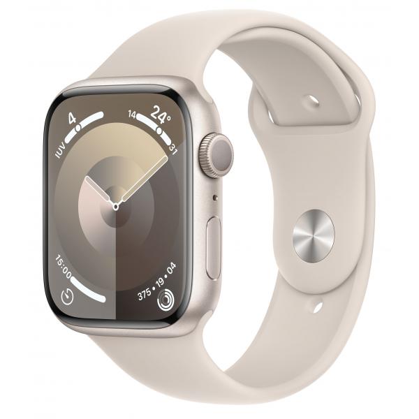 Apple Watch Series 9 45 mm Digitale 396 x 484 Pixel Touch screen Beige Wi-Fi GPS (satellitare) - Disponibile in 6-7 giorni lavorativi