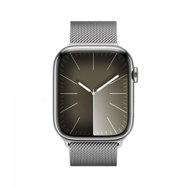 Apple Watch Series 9 45 mm Digitale 396 x 484 Pixel Touch screen 4G Argento Wi-Fi GPS (satellitare) - Disponibile in 6-7 giorni lavorativi