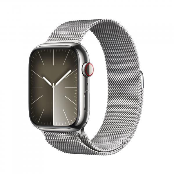 Apple Watch Series 9 45 mm Digitale 396 x 484 Pixel Touch screen 4G Argento Wi-Fi GPS (satellitare) - Disponibile in 6-7 giorni lavorativi