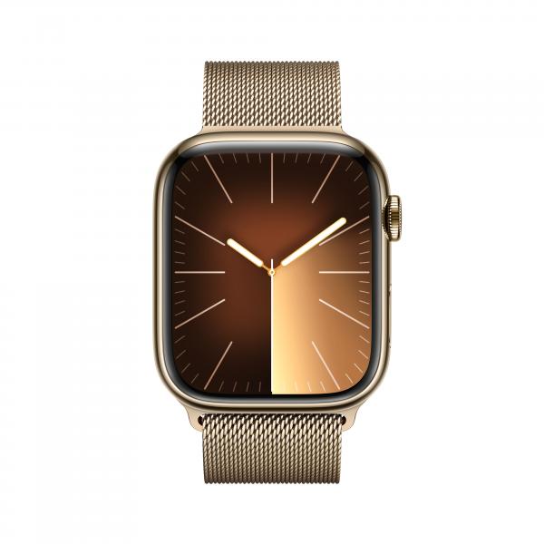 Apple Watch Series 9 45 mm Digitale 396 x 484 Pixel Touch screen 4G Oro Wi-Fi GPS (satellitare) - Disponibile in 6-7 giorni lavorativi