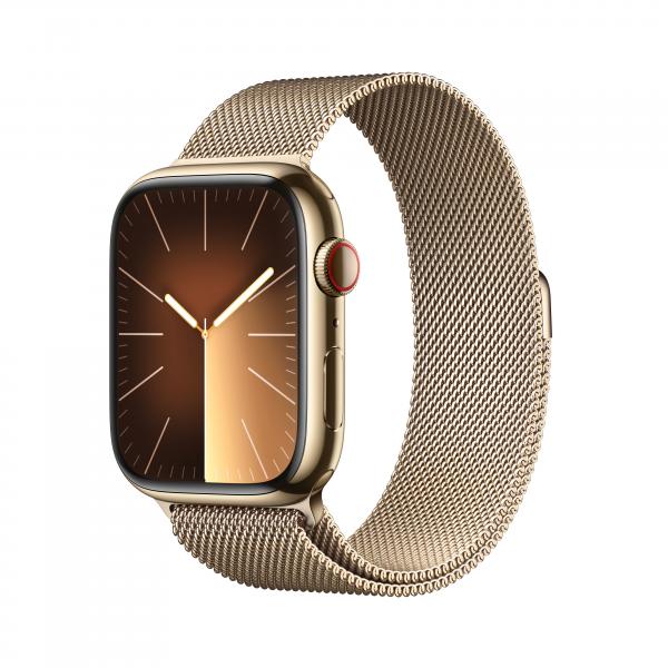 Apple Watch Series 9 45 mm Digitale 396 x 484 Pixel Touch screen 4G Oro Wi-Fi GPS (satellitare) - Disponibile in 6-7 giorni lavorativi