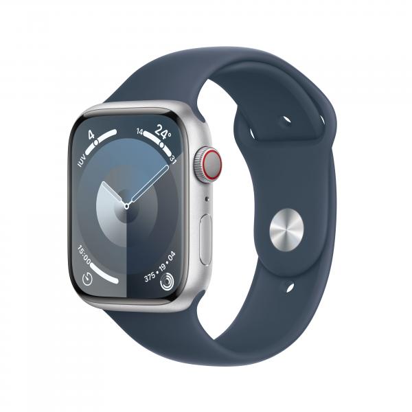 Apple Watch Series 9 45 mm Digitale 396 x 484 Pixel Touch screen 4G Argento Wi-Fi GPS (satellitare) - Disponibile in 6-7 giorni lavorativi