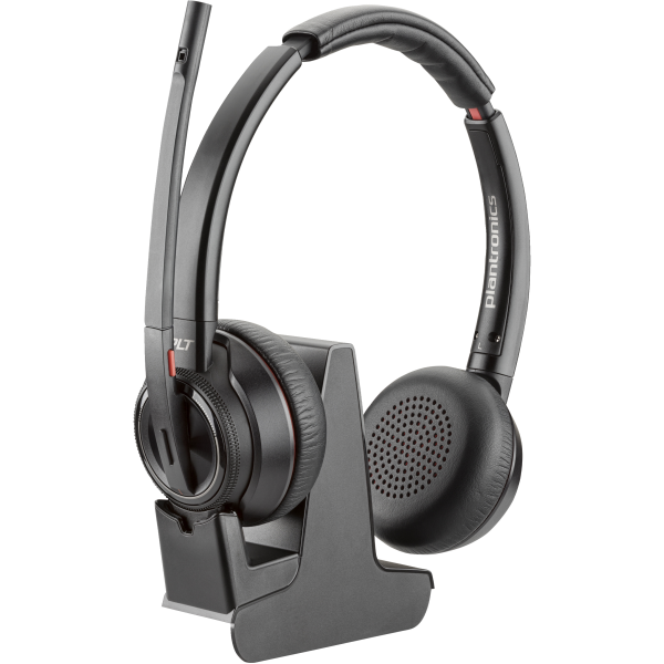 POLY Savi 8220 Auricolare Wireless A Padiglione Ufficio Bluetooth Base di ricarica Nero - Disponibile in 6-7 giorni lavorativi