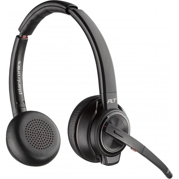 POLY Savi 8220 Auricolare Wireless A Padiglione Ufficio Bluetooth Base di ricarica Nero - Disponibile in 6-7 giorni lavorativi