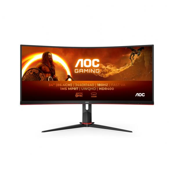 AOC G2 CU34G2XP/BK Monitor PC 86,4 cm (34") 3440 x 1440 Pixel - Disponibile in 6-7 giorni lavorativi