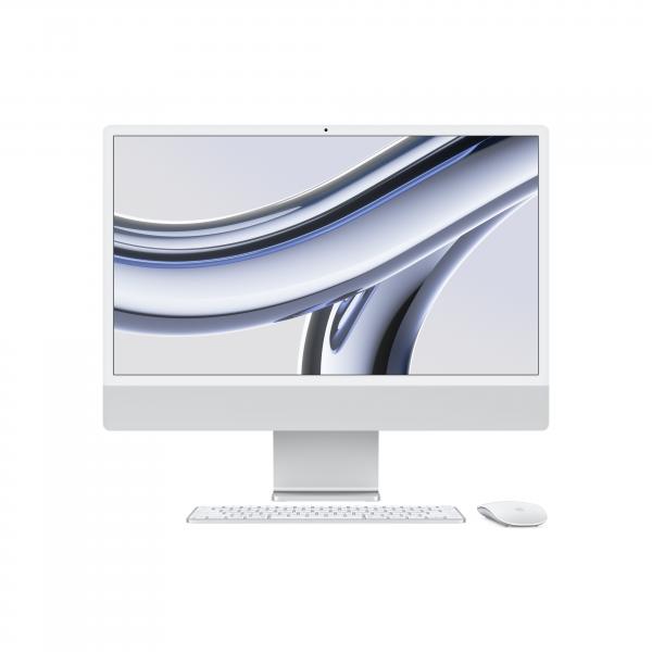 Apple iMac 24" 2023 4.5K M3 8C/10G 8/512GB Silver MQRK3T/A - Disponibile in 2-3 giorni lavorativi