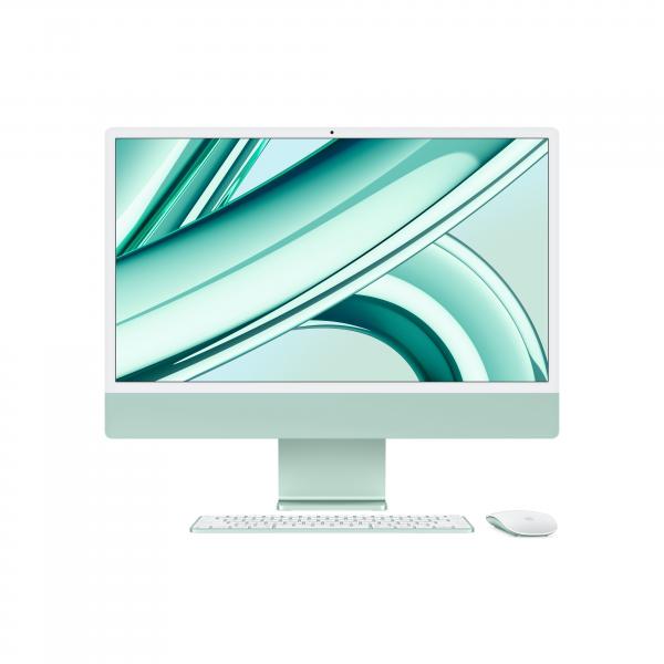 All-in-One Nuovo iMac 24" con Retina 4.5K display: Apple M3 chip con 8-core CPU e 10-core GPU, RAM 8GB, 256GB SSD - Verde - Disponibile in 3-4 giorni lavorativi