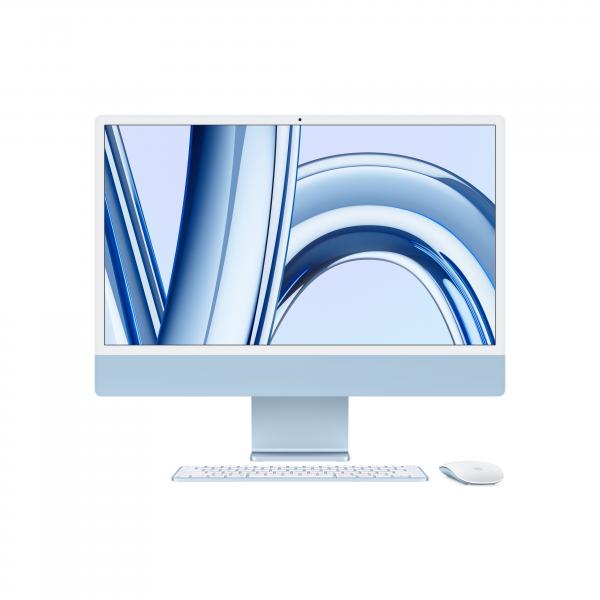 All-in-One Nuovo iMac 24" con Retina 4.5K display: Apple M3 chip con 8-core CPU e 10-core GPU, RAM 8GB, 256GB SSD - Blu - Disponibile in 3-4 giorni lavorativi
