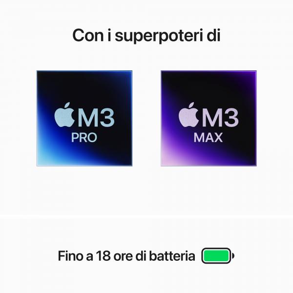 PC Notebook Nuovo NOTEBOOK APPLE MACBOOK PRO 14 APPLE M3 PRO 12C.SG 18.GPU 18GB RAM 1TB SPACE GRAY 2023 - Disponibile in 3-4 giorni lavorativi