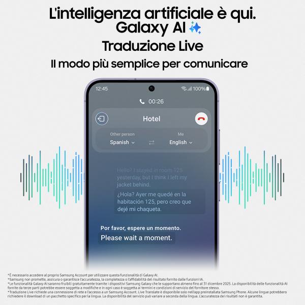 Samsung SM-S921 S24 8+256GB 6.2" 5G Onyx Black ITA - Disponibile in 2-3 giorni lavorativi