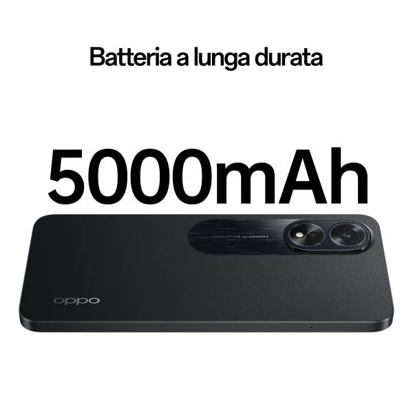 OPPO A18 4+128GB 6.56" Glowing Black ITA - Disponibile in 2-3 giorni lavorativi
