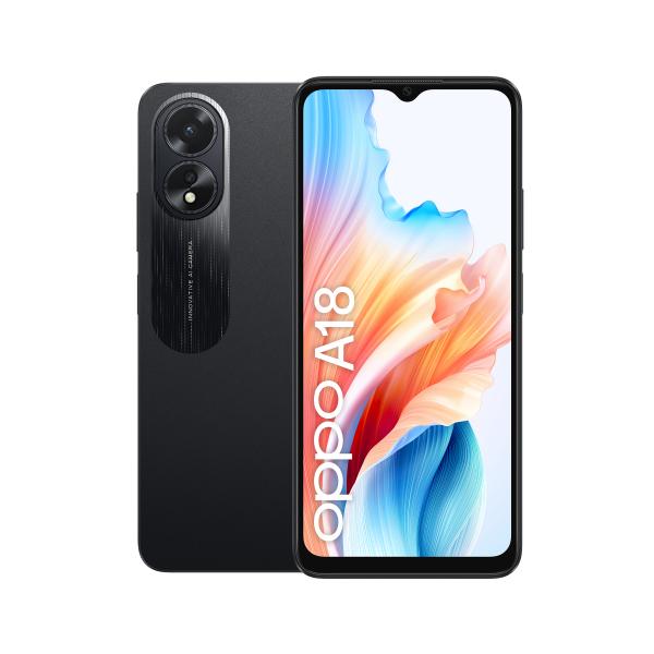 OPPO A18 4+128GB 6.56" Glowing Black ITA - Disponibile in 2-3 giorni lavorativi